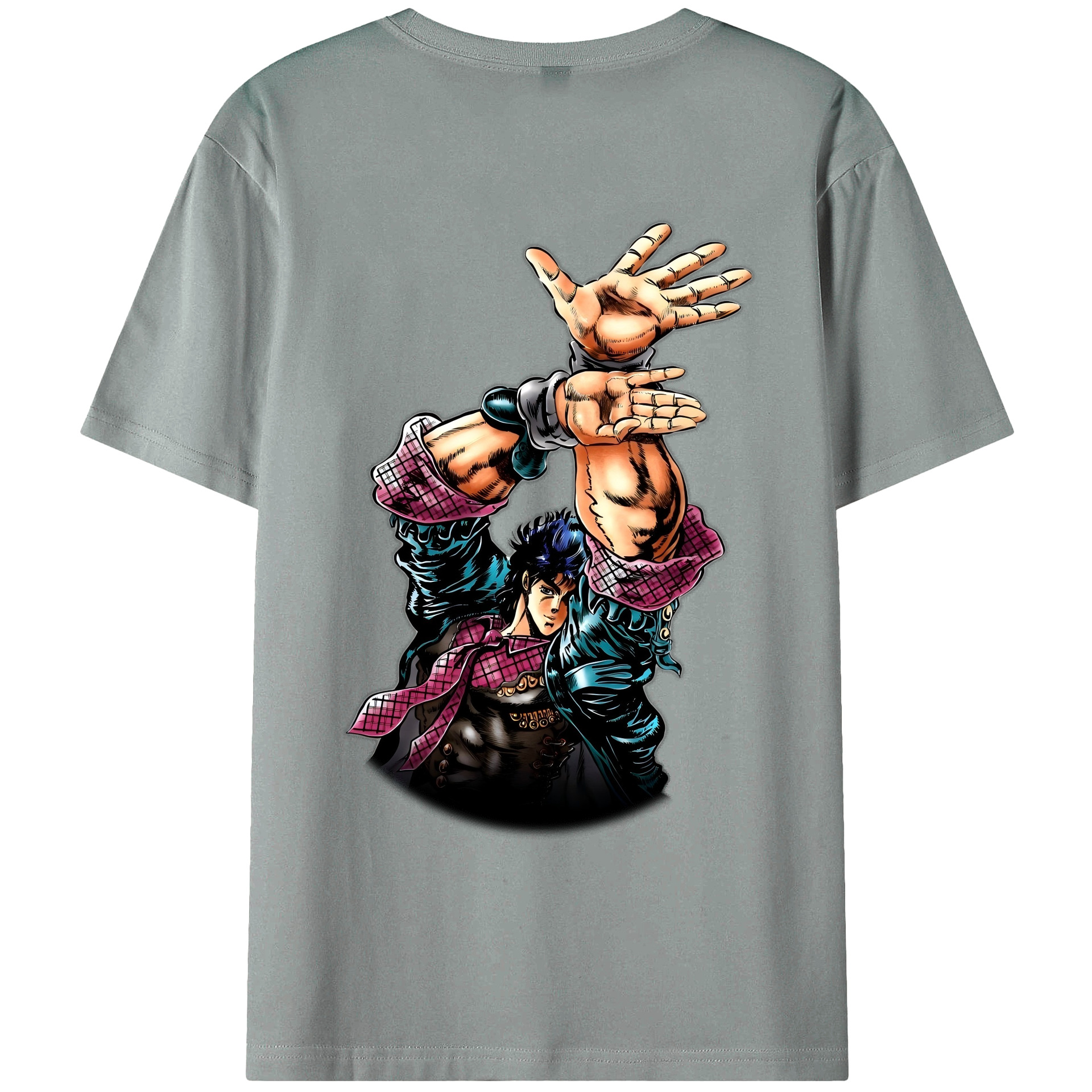 （画像用） ジョジョの奇妙な冒険 /ジョナサン?ジョースター JoJo's Bizarre Adventure Jonathan Joestar 綿100％ メンズ半袖Tシャツ（バックプリント） 通気性
